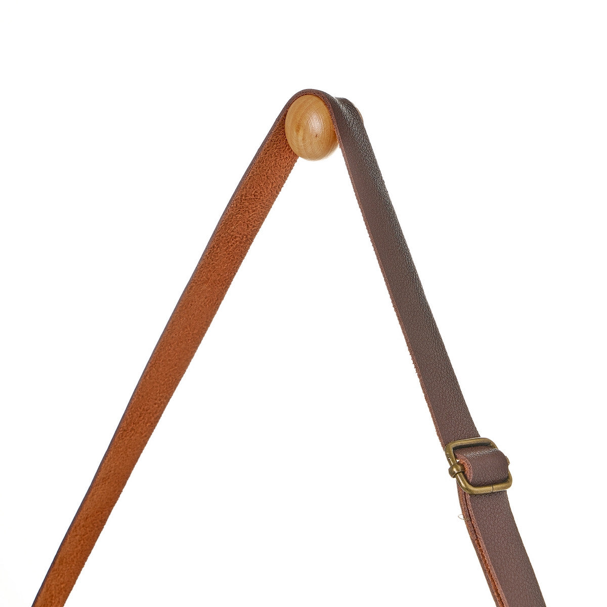 CARLA HOME Hanging Round Wall Mirror 45 cm - Solid Bamboo Frame and Adjustable Leather Strap for Bathroom and Bedroom freeshipping - Awezingly