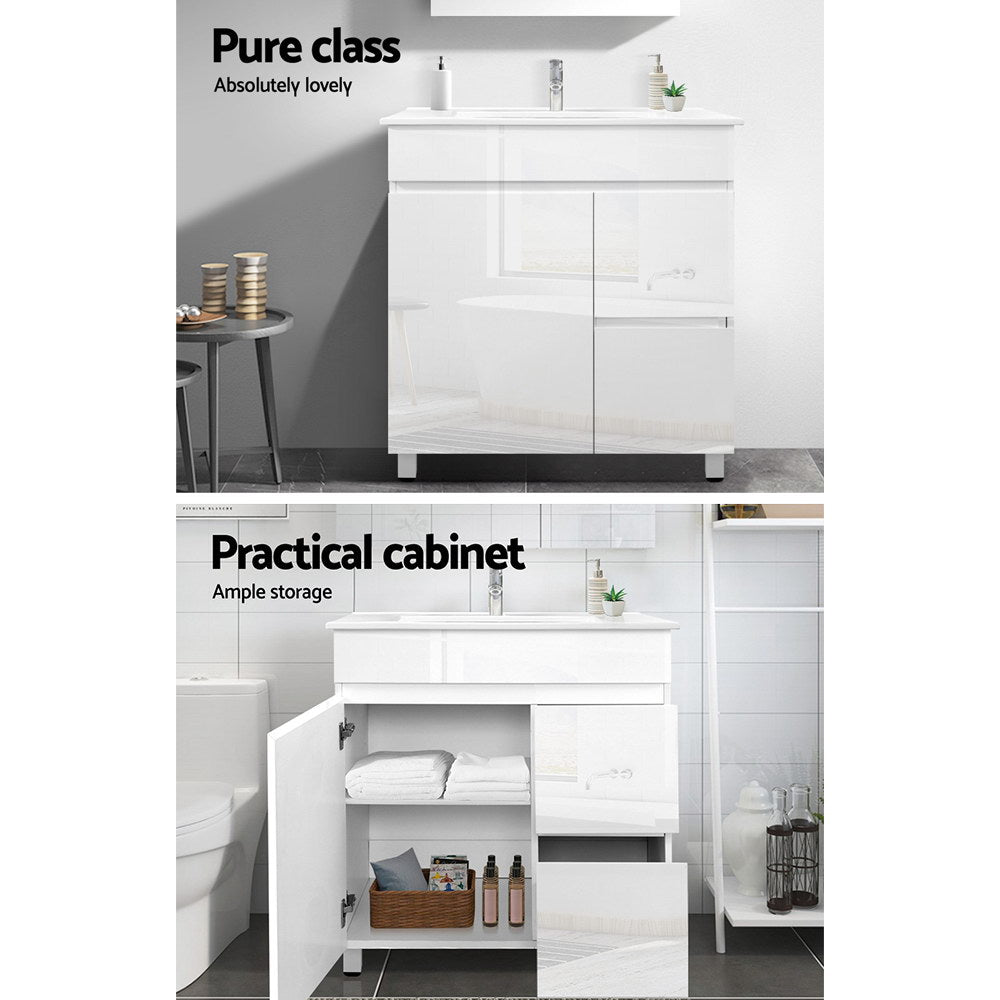 Cefito 750mm Bathroom Vanity Cabinet Unit Wash Basin Sink Storage Freestanding White freeshipping - Awezingly