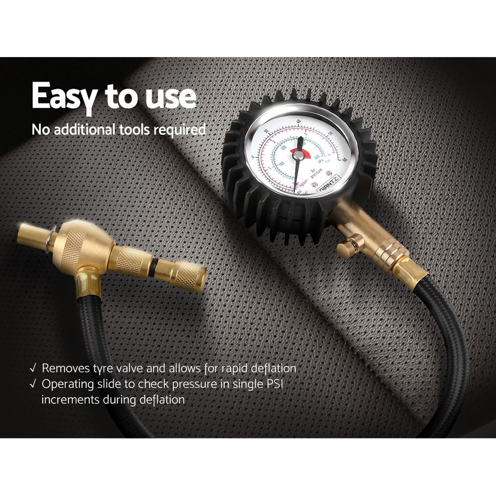 Giantz Tyre Deflater with Pressure Gauge Valve freeshipping - Awezingly