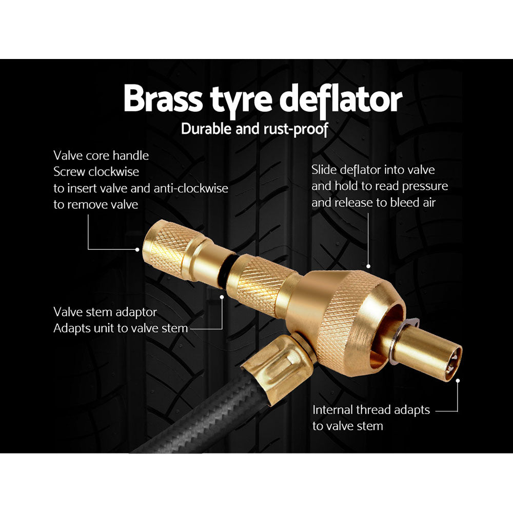 Giantz Tyre Deflater with Pressure Gauge Valve freeshipping - Awezingly
