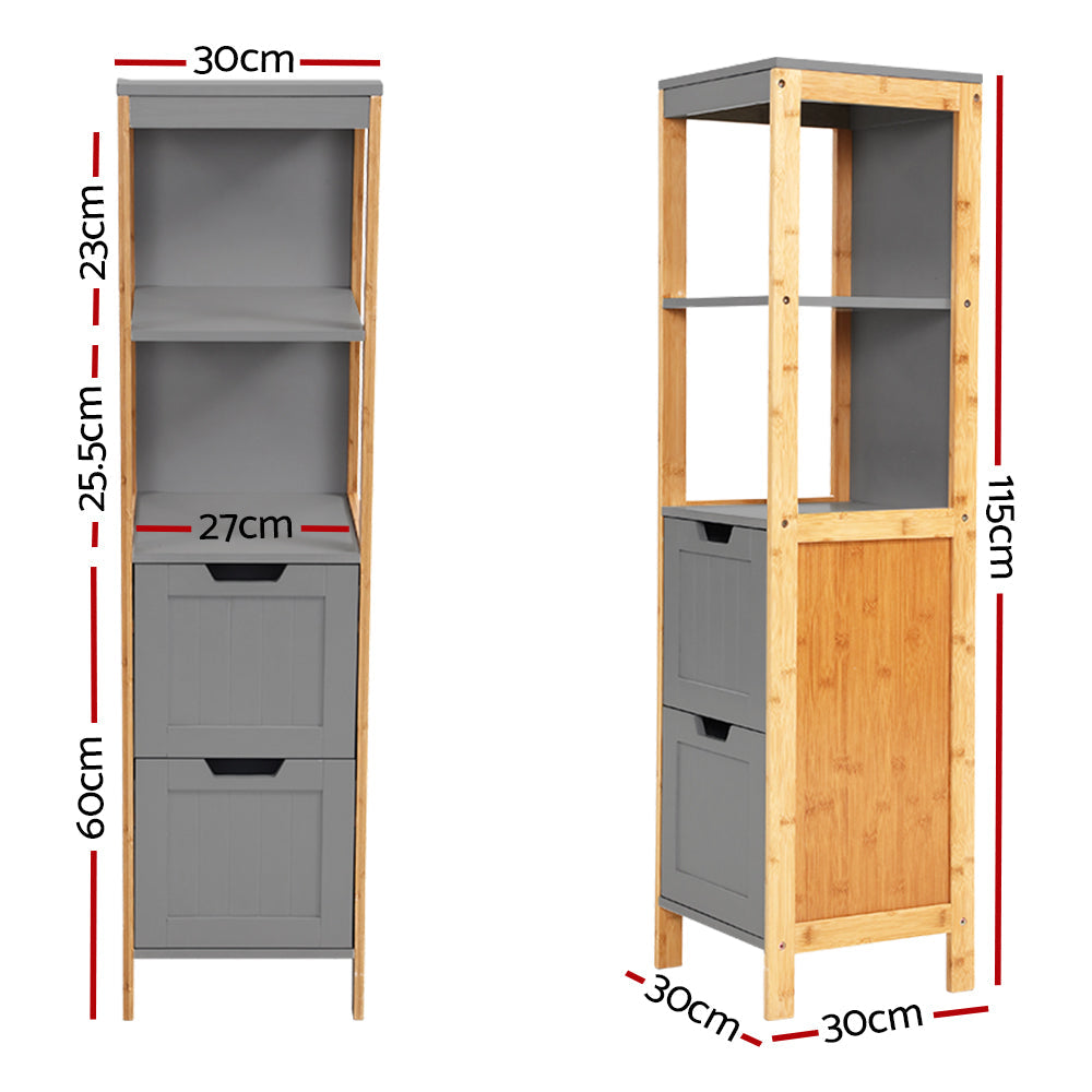 Artiss Cabinet Tallboy Furniture Storage Laundry Cupboard 115cm freeshipping - Awezingly