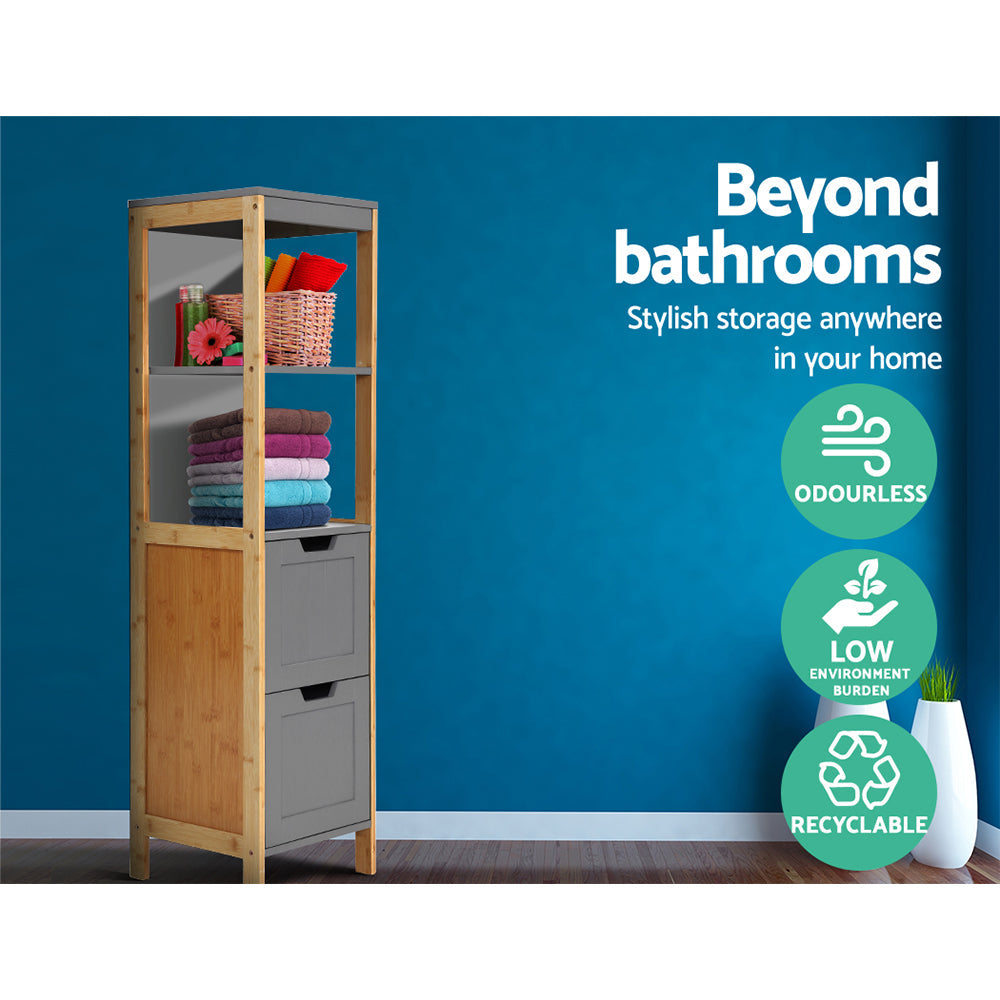 Artiss Cabinet Tallboy Furniture Storage Laundry Cupboard 115cm freeshipping - Awezingly