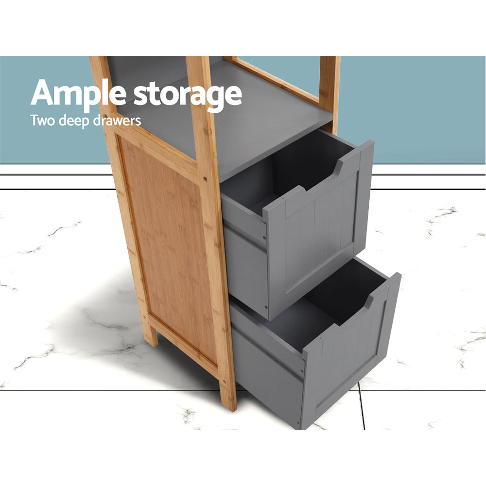 Artiss Cabinet Tallboy Furniture Storage Laundry Cupboard 115cm freeshipping - Awezingly