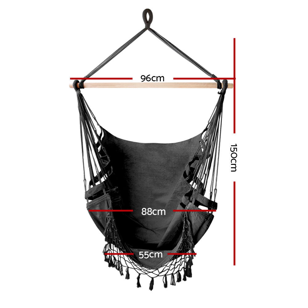 Gardeon Hammock Swing Chair - Grey freeshipping - Awezingly