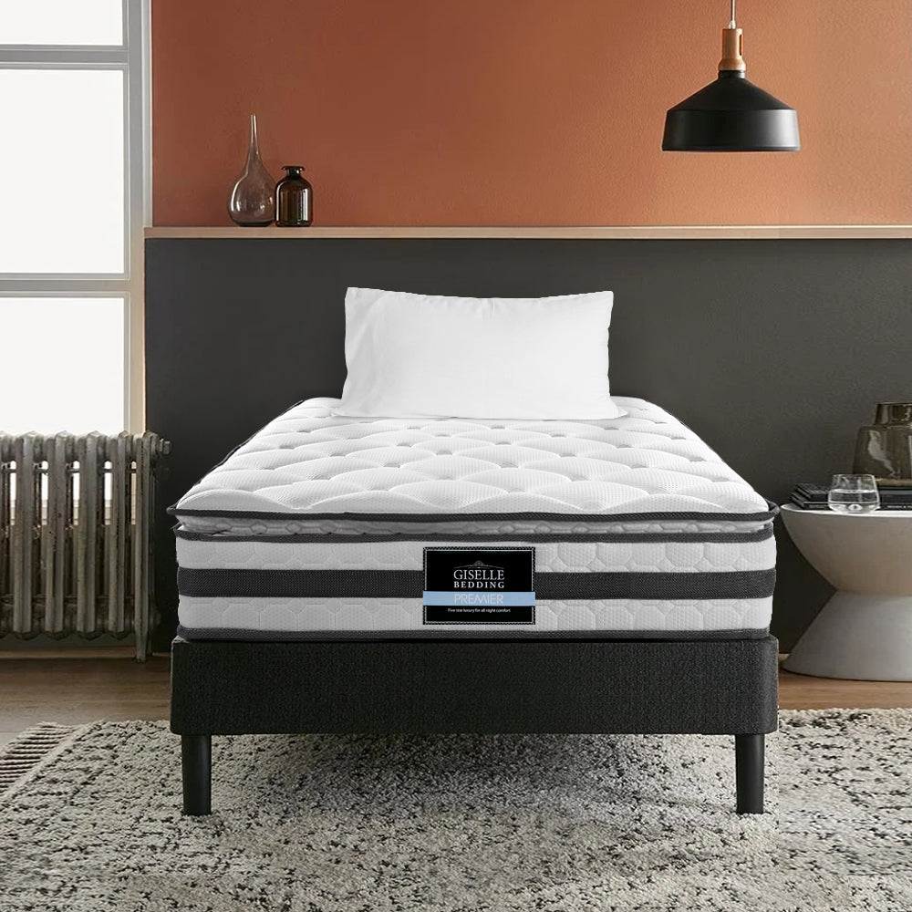 Giselle Bedding Normay Bonnell Spring Mattress 21cm Thick – King Single