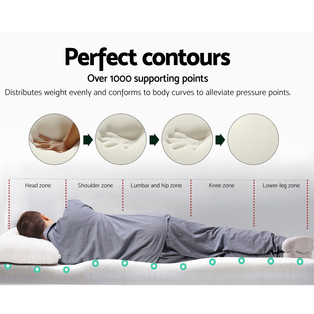 Giselle Bedding Memory Foam Mattress Topper w/Cover 8cm - Double freeshipping - Awezingly