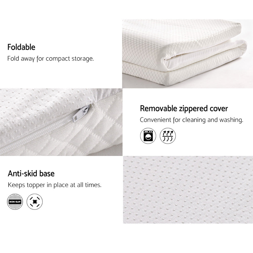 Giselle Bedding Memory Foam Mattress Topper w/Cover 8cm - Double freeshipping - Awezingly