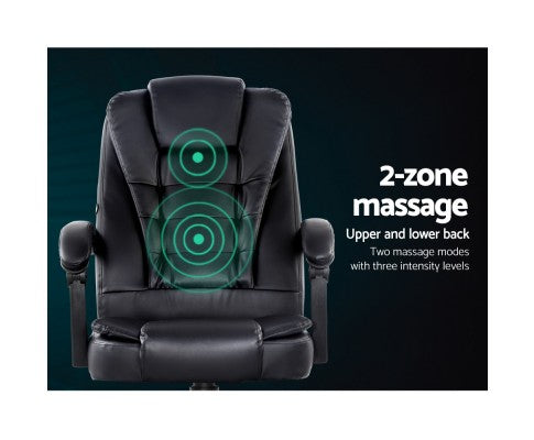 Artiss Massage Office Chair Recliner Computer Chair Black freeshipping - Awezingly