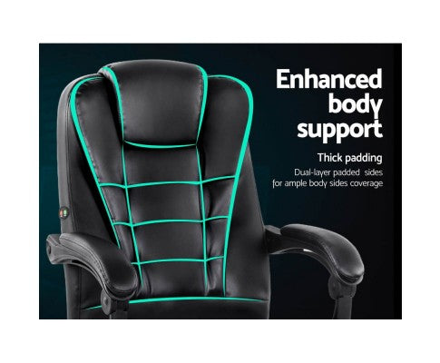 Artiss Massage Office Chair Recliner Computer Chair Black freeshipping - Awezingly