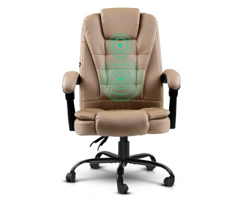 Artiss Massage Office Chair Recliner Computer Chairs Espresso freeshipping - Awezingly
