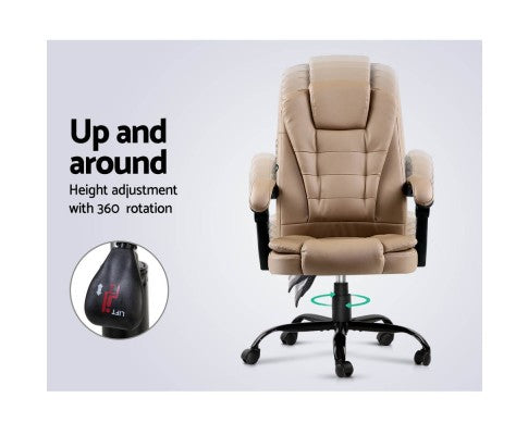 Artiss Massage Office Chair Recliner Computer Chairs Espresso freeshipping - Awezingly