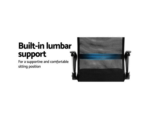 Artiss Office Chair Executive Mid Back Black freeshipping - Awezingly