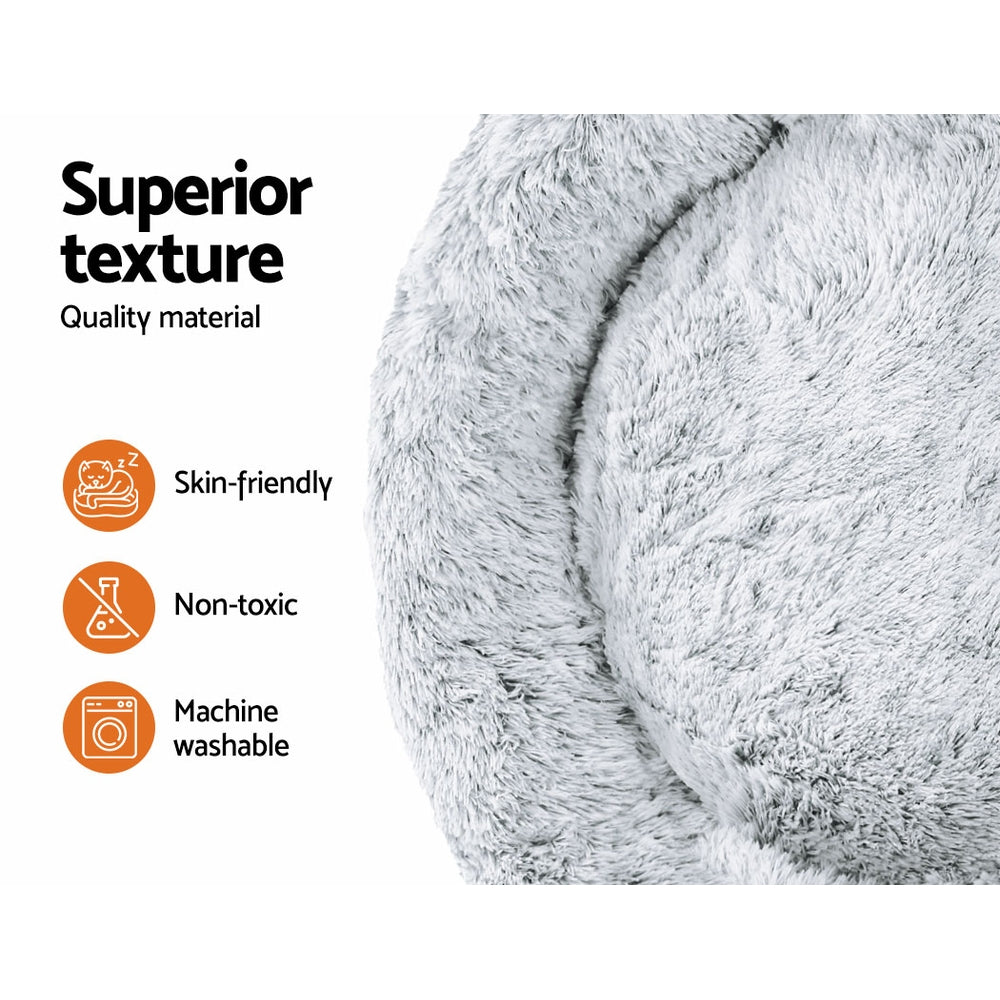 Pet Bed Dog Cat Calming Bed Extra Large 110cm Charcoal Sleeping Comfy Washable freeshipping - Awezingly