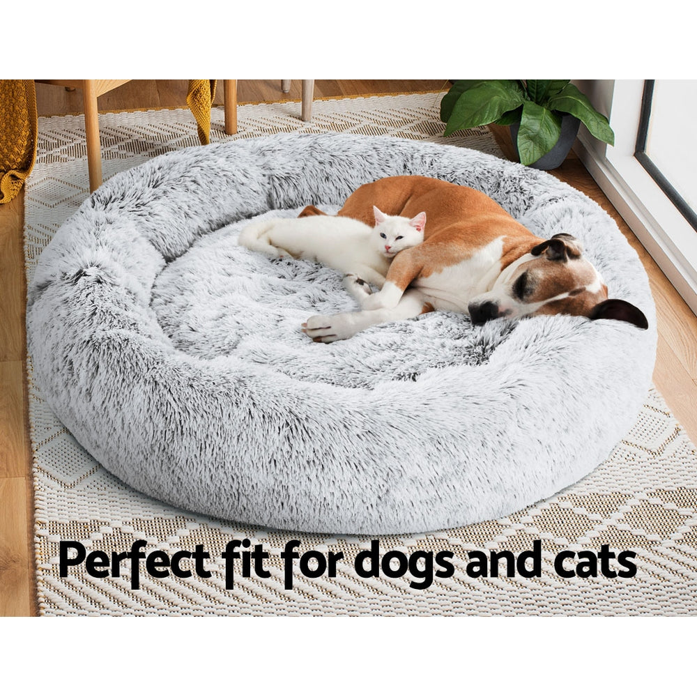 Pet Bed Dog Cat Calming Bed Extra Large 110cm Charcoal Sleeping Comfy Washable freeshipping - Awezingly