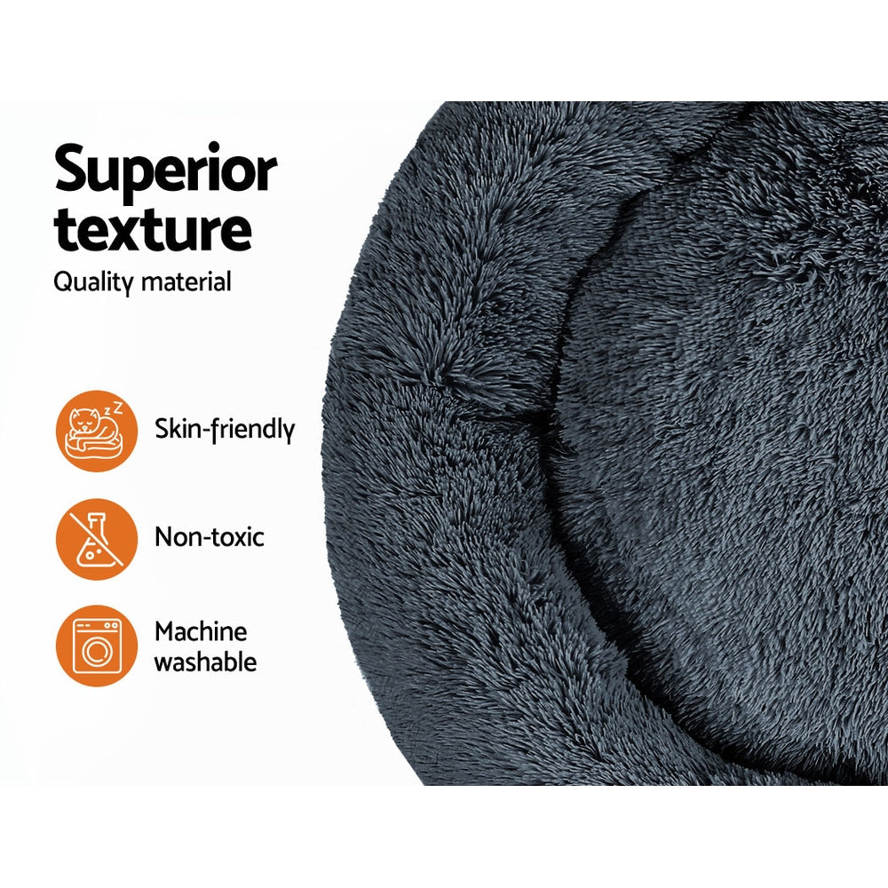 Pet Bed Dog Cat Calming Bed Extra Large 110cm Dark Grey Sleeping Comfy Washable freeshipping - Awezingly