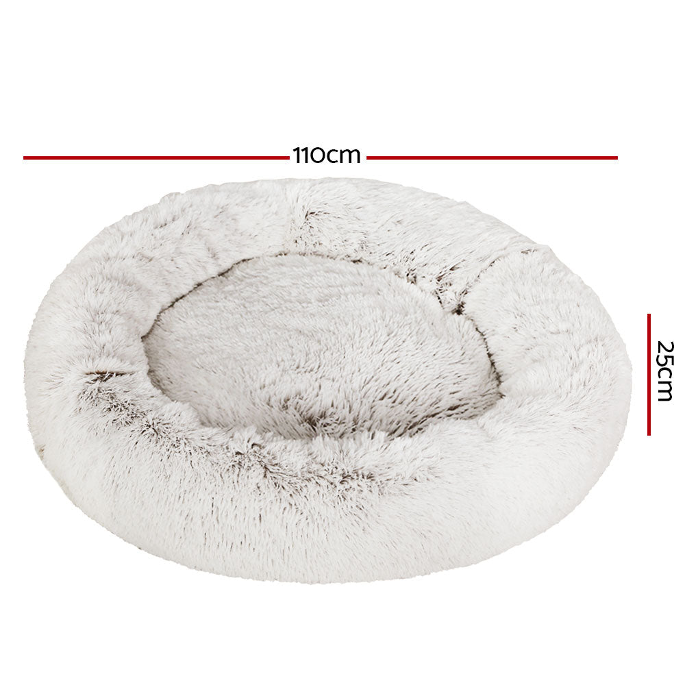 Pet Bed Dog Cat Calming Bed Extra Large 110cm White Sleeping Comfy Washable freeshipping - Awezingly