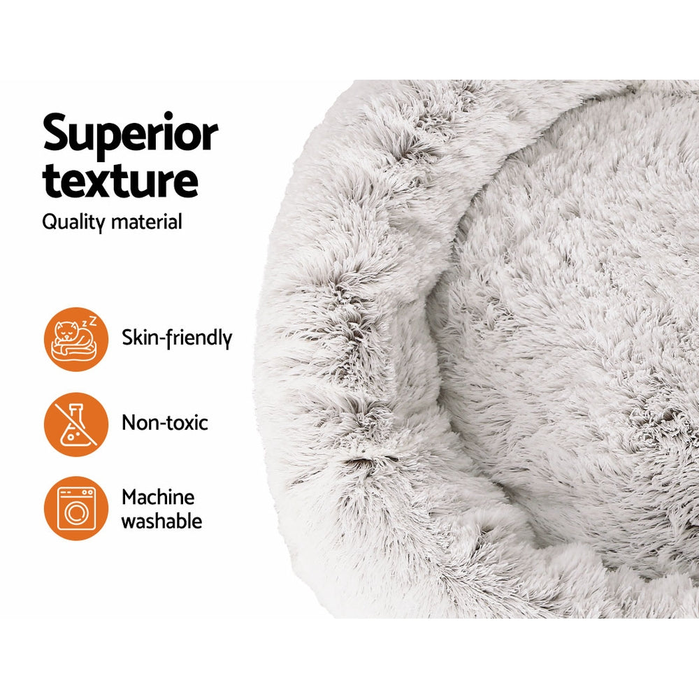 Pet Bed Dog Cat Calming Bed Extra Large 110cm White Sleeping Comfy Washable freeshipping - Awezingly