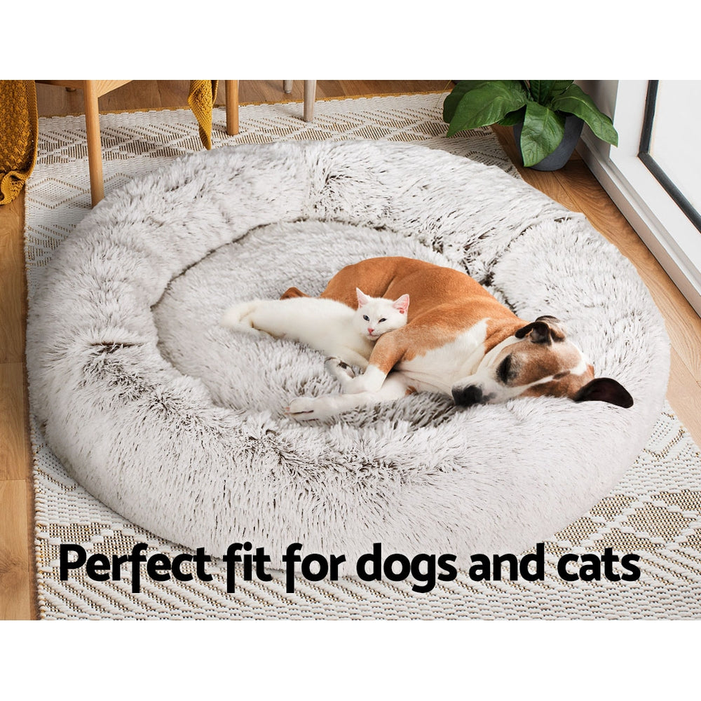 Pet Bed Dog Cat Calming Bed Extra Large 110cm White Sleeping Comfy Washable freeshipping - Awezingly