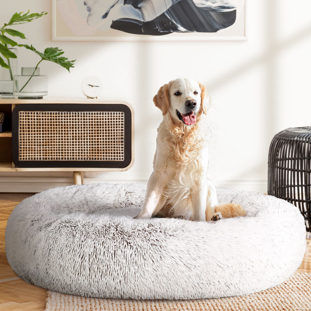 Pet Bed Dog Cat Calming Bed Extra Large 110cm White Sleeping Comfy Washable freeshipping - Awezingly