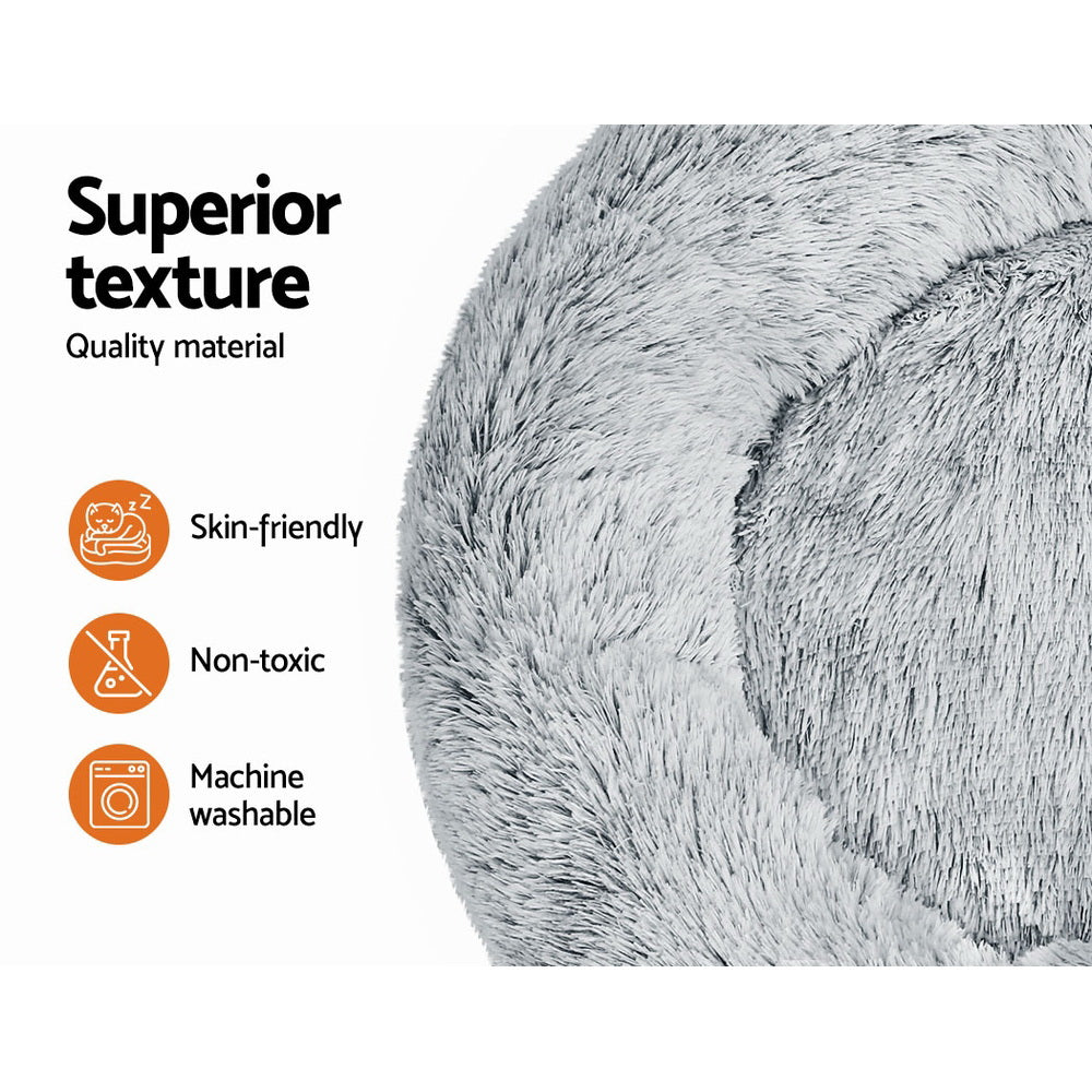 Pet Bed Dog Cat Calming Bed Large 90cm Charcoal Sleeping Comfy Cave Washable freeshipping - Awezingly