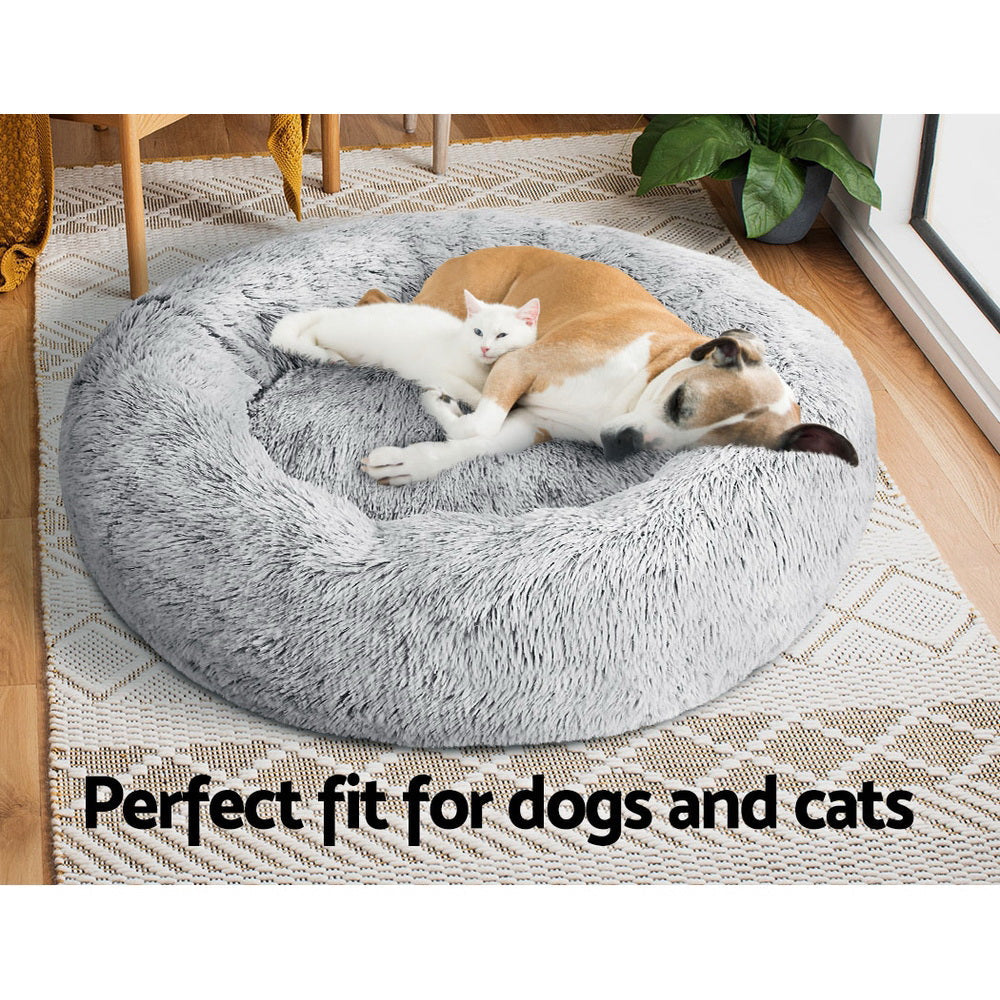 Pet Bed Dog Cat Calming Bed Large 90cm Charcoal Sleeping Comfy Cave Washable freeshipping - Awezingly