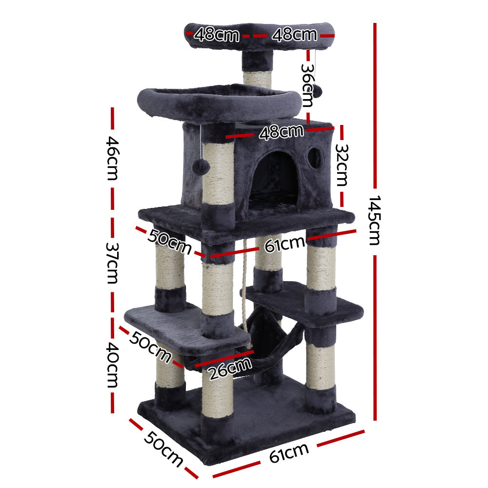 i.Pet Cat Tree Trees Scratching Post Scratcher Tower Condo House Furniture Wood freeshipping - Awezingly