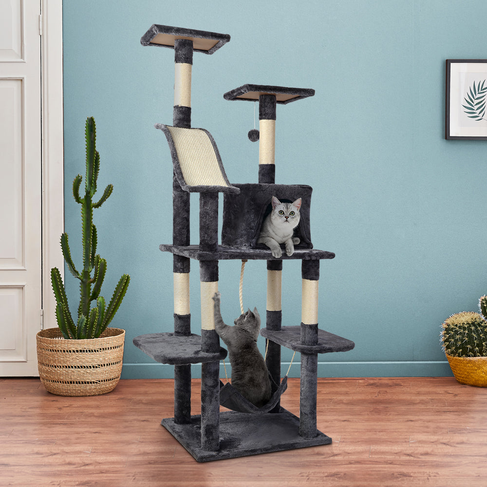 i.Pet Cat Tree 171cm Trees Scratching Post Scratcher Tower Condo House Furniture Wood freeshipping - Awezingly