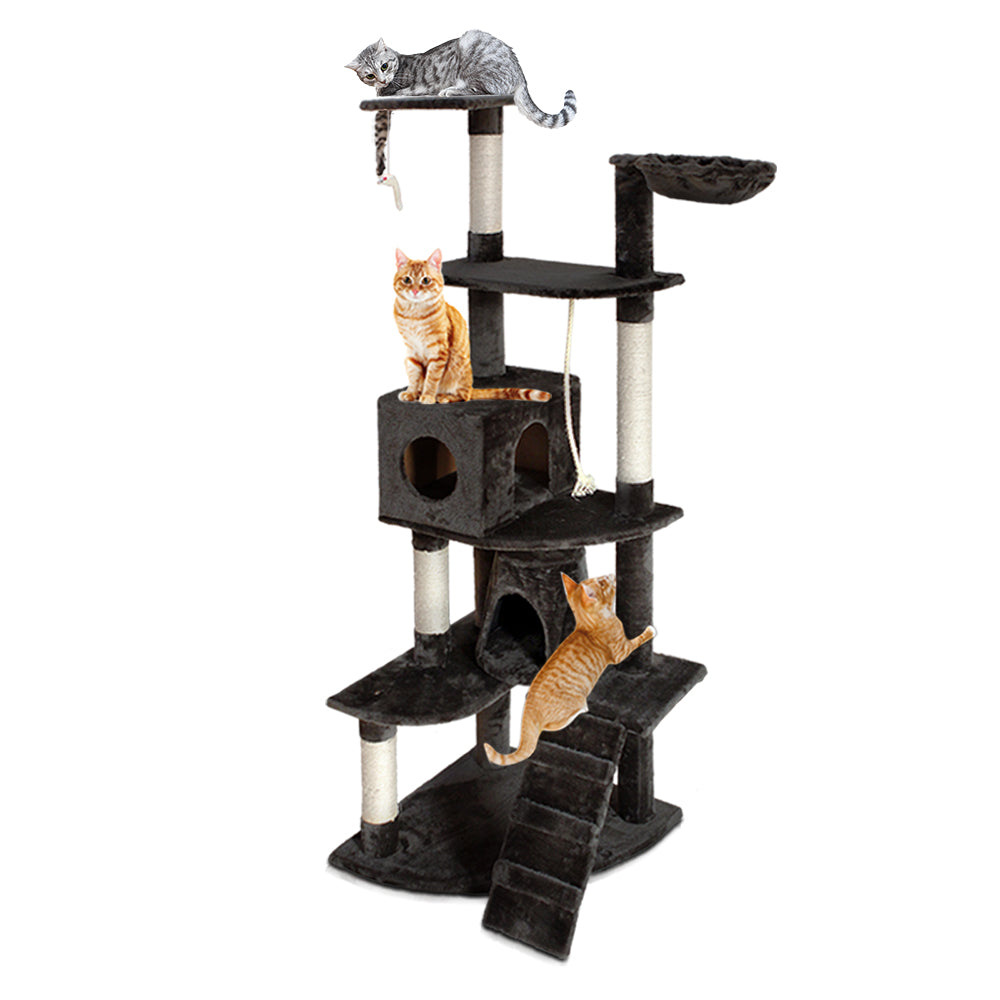 i.Pet Cat Tree 193cm Trees Scratching Post Scratcher Tower Condo House Furniture Wood freeshipping - Awezingly