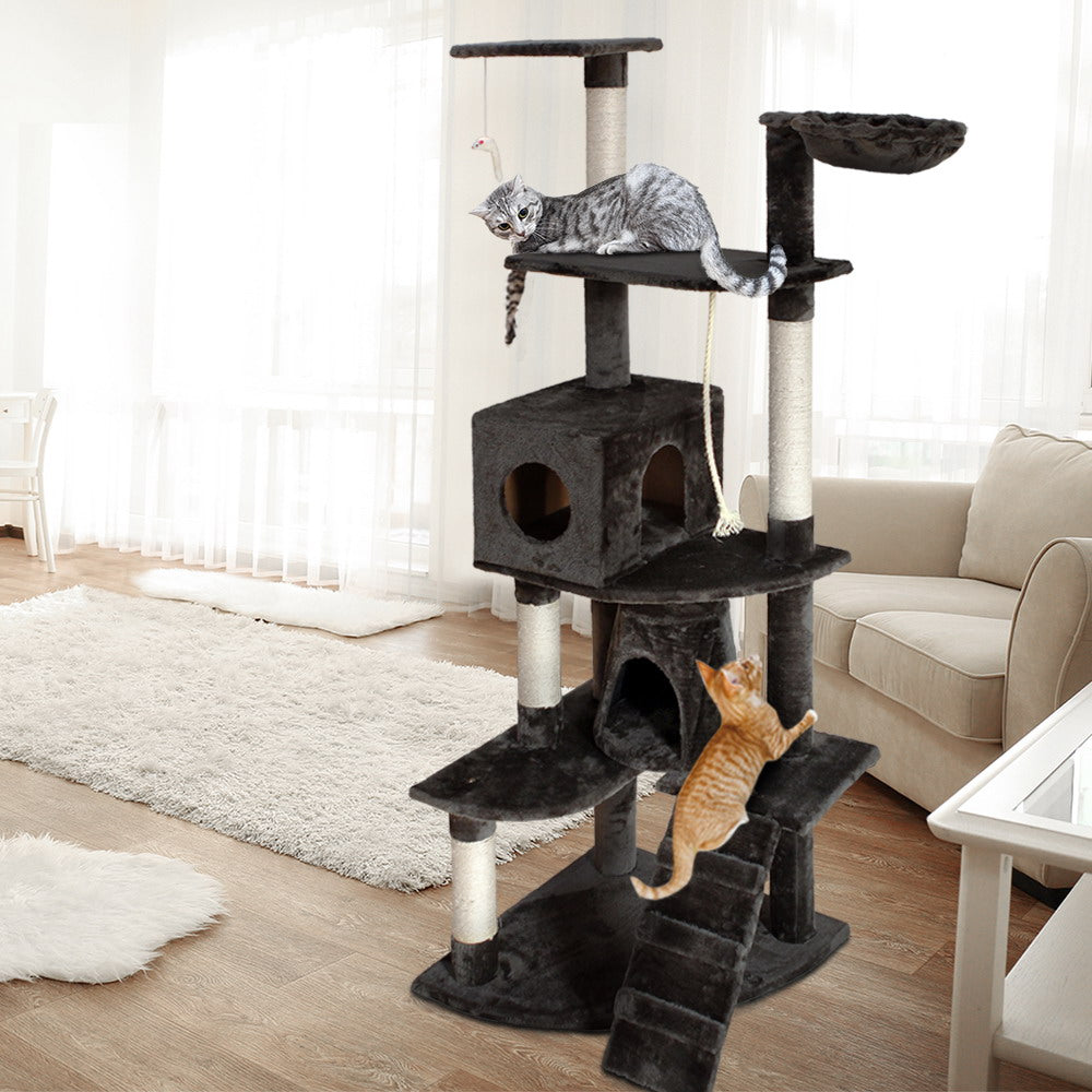 i.Pet Cat Tree 193cm Trees Scratching Post Scratcher Tower Condo House Furniture Wood freeshipping - Awezingly