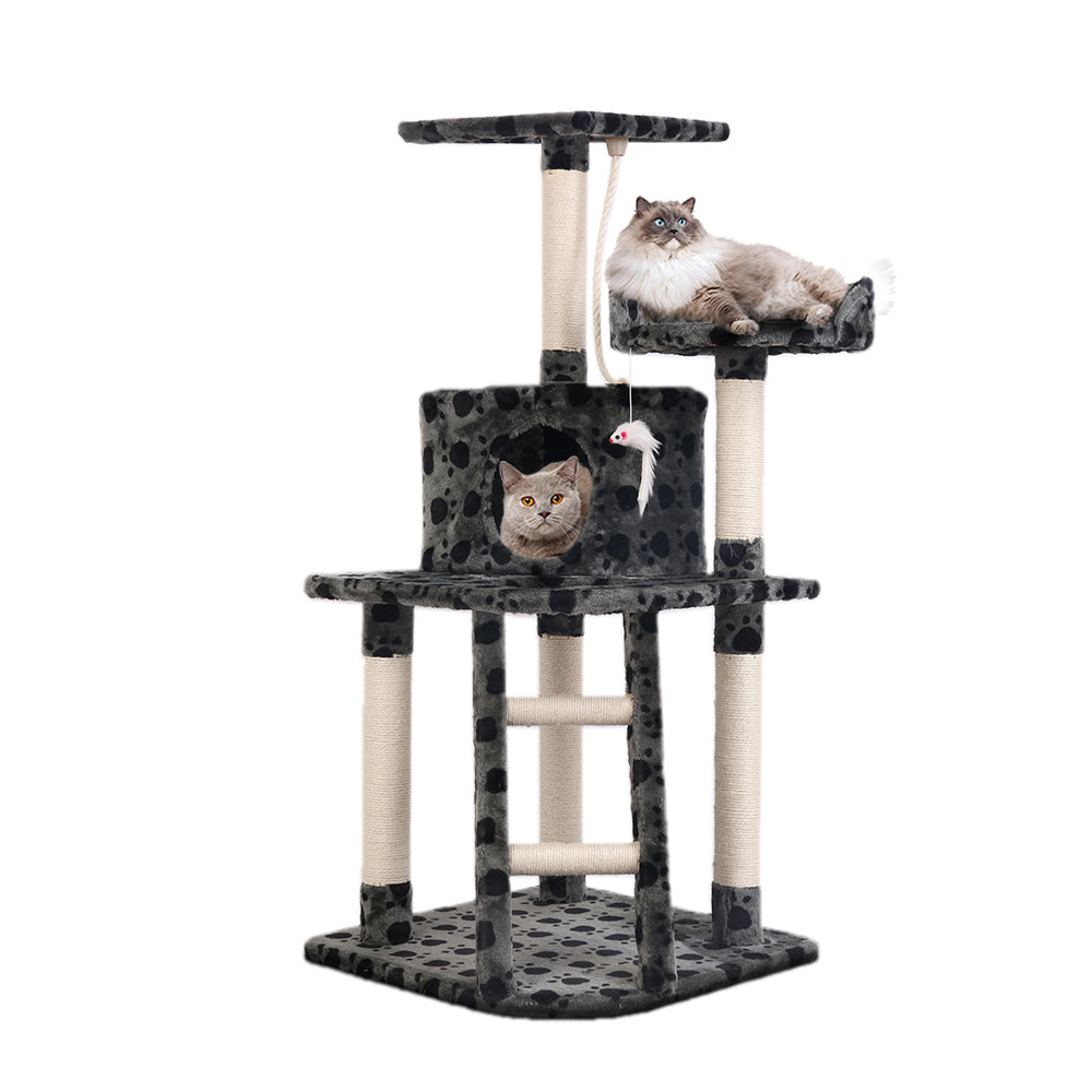 i.Pet Cat Tree 120cm Trees Scratching Post Scratcher Tower Condo House Furniture Wood 120cm freeshipping - Awezingly
