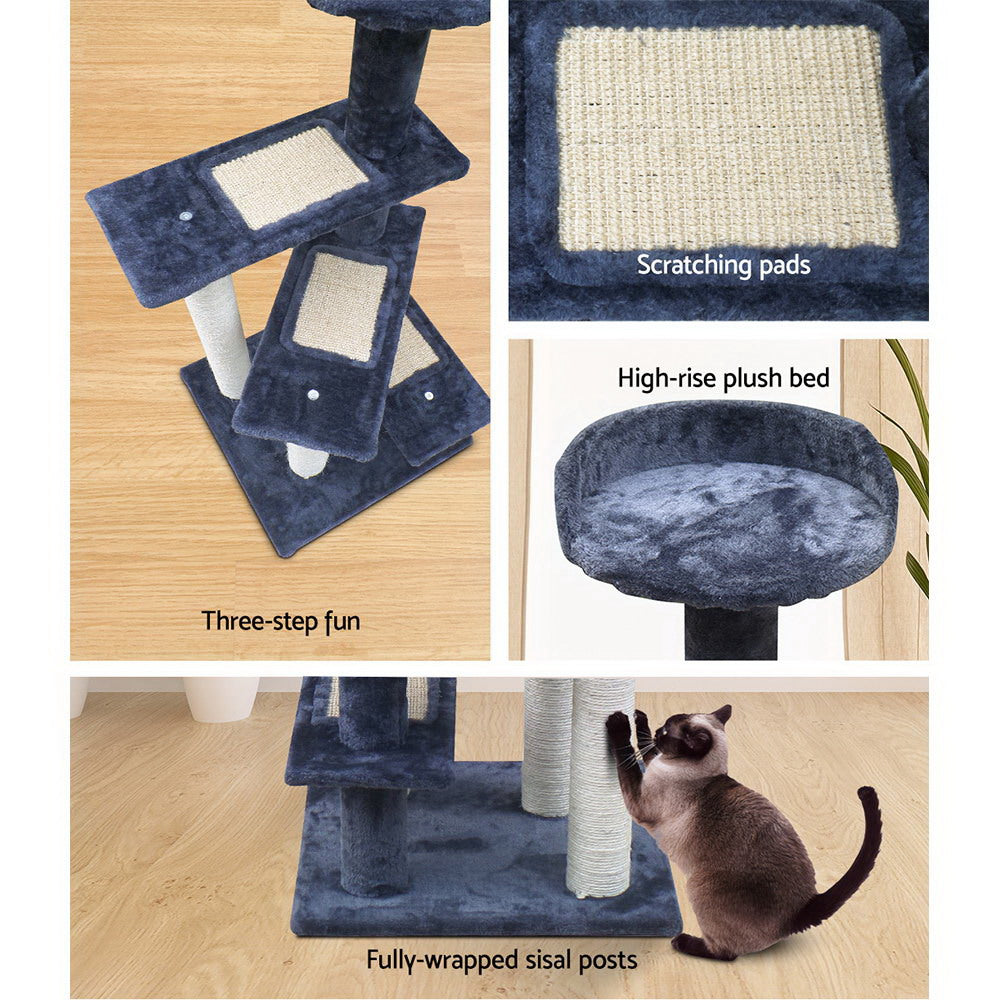 i.Pet Cat Tree 100cm Trees Scratching Post Scratcher Tower Condo Wood Steps freeshipping - Awezingly