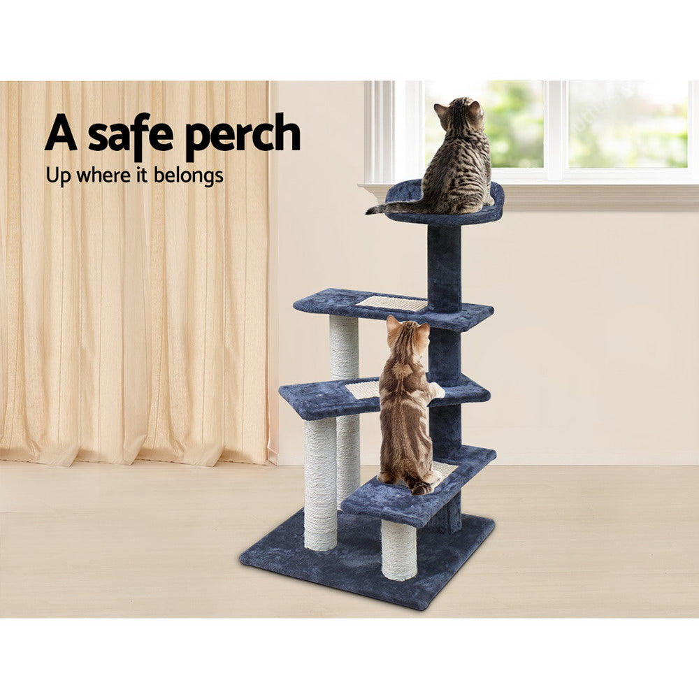 i.Pet Cat Tree 100cm Trees Scratching Post Scratcher Tower Condo Wood Steps freeshipping - Awezingly