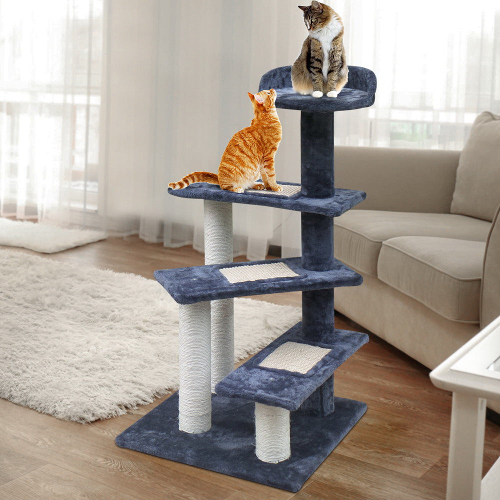 i.Pet Cat Tree 100cm Trees Scratching Post Scratcher Tower Condo Wood Steps freeshipping - Awezingly