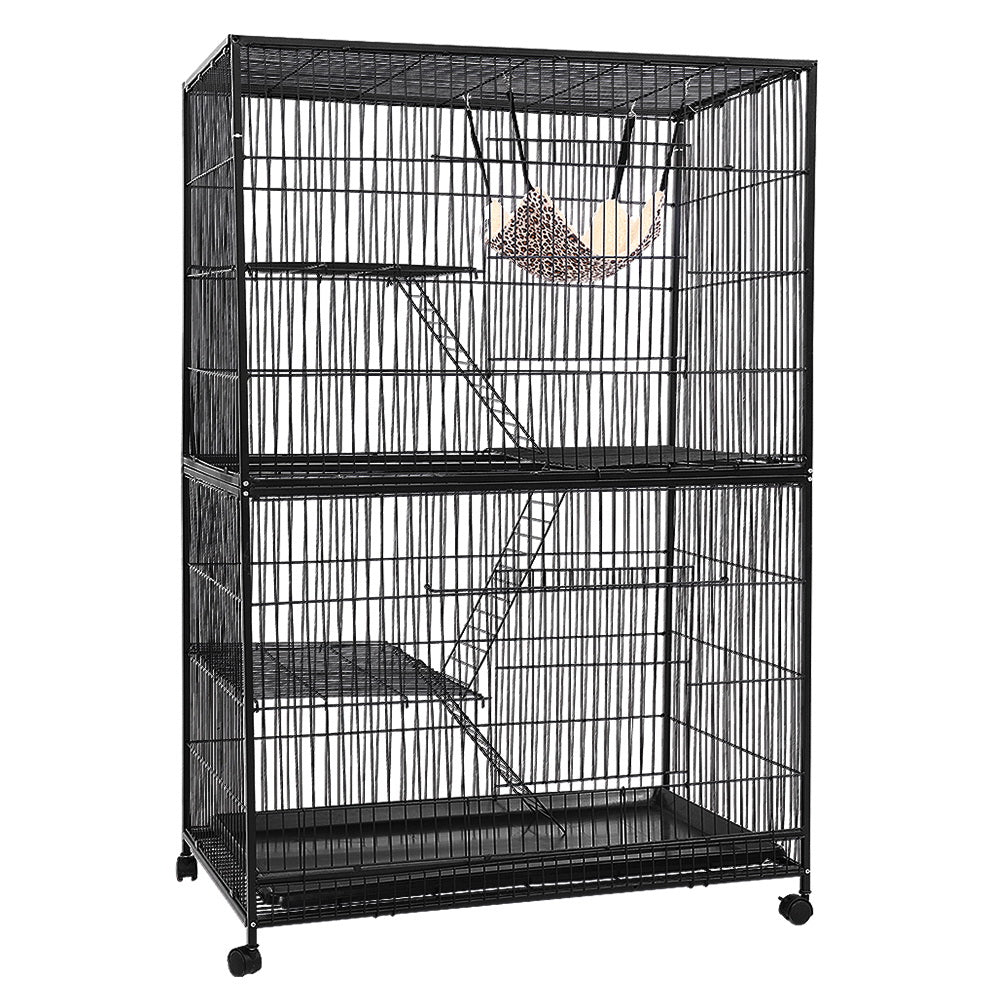 i.Pet 4 Level Rabbit Cage Bird Ferret Parrot Aviary Cat Hamster Castor 142cm freeshipping - Awezingly