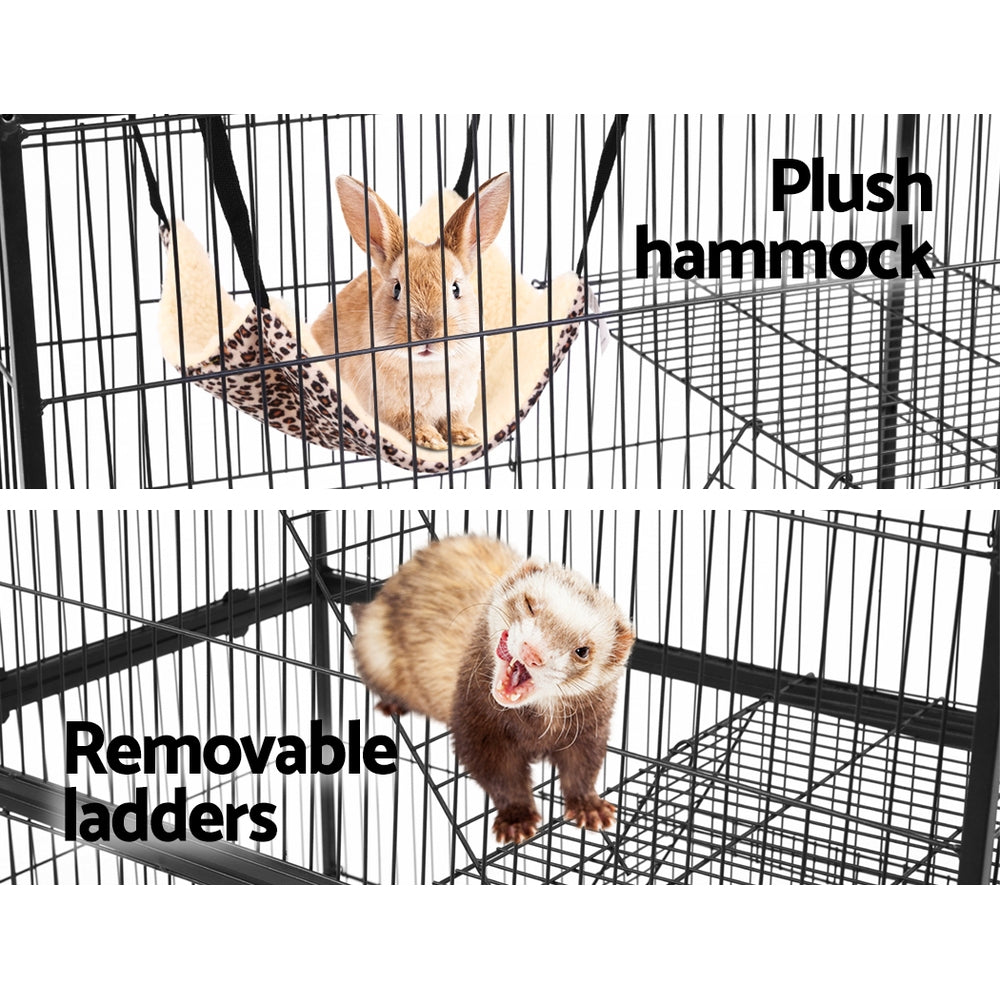 i.Pet 4 Level Rabbit Cage Bird Ferret Parrot Aviary Cat Hamster Castor 142cm freeshipping - Awezingly