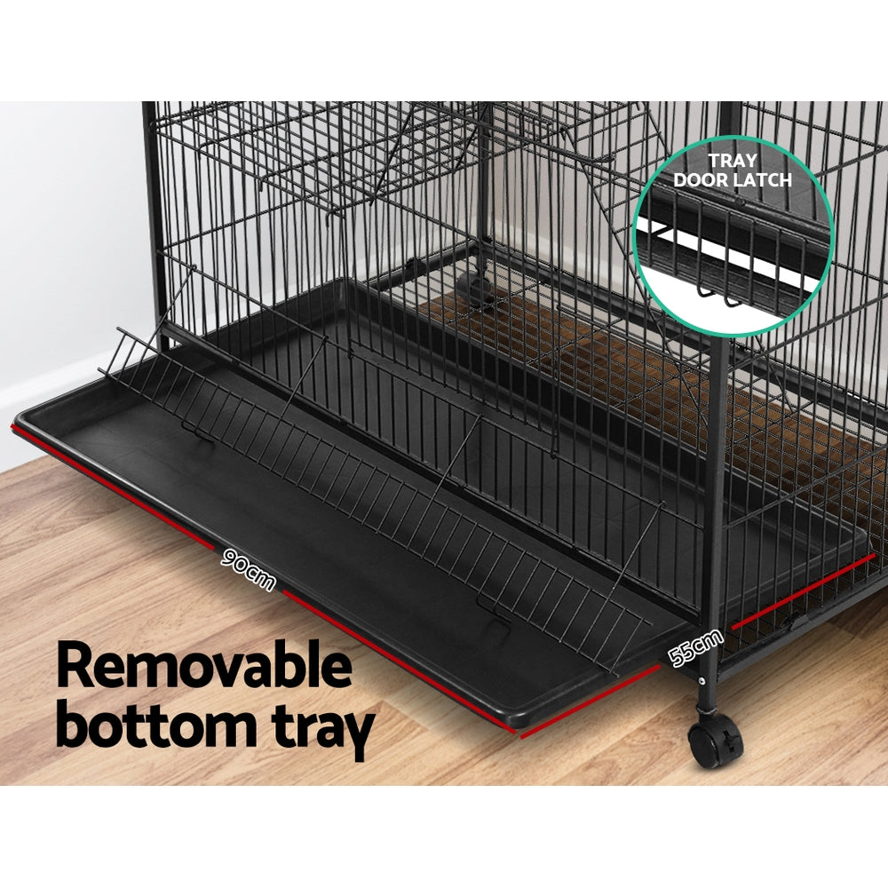 i.Pet 4 Level Rabbit Cage Bird Ferret Parrot Aviary Cat Hamster Castor 142cm freeshipping - Awezingly