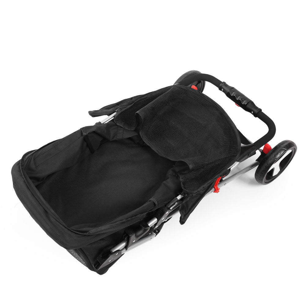 i.Pet 4 Wheel Pet Stroller - Black freeshipping - Awezingly