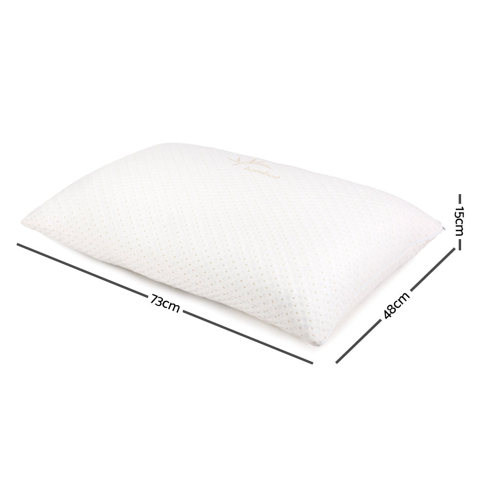 Giselle Bedding Set of 2 Single Bamboo Memory Foam Pillow freeshipping - Awezingly