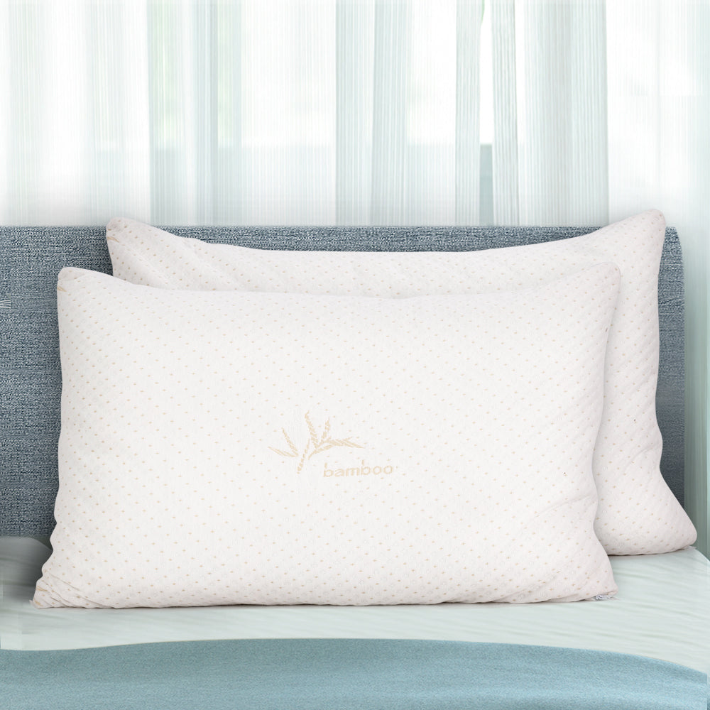 Giselle Bedding Set of 2 Single Bamboo Memory Foam Pillow freeshipping - Awezingly