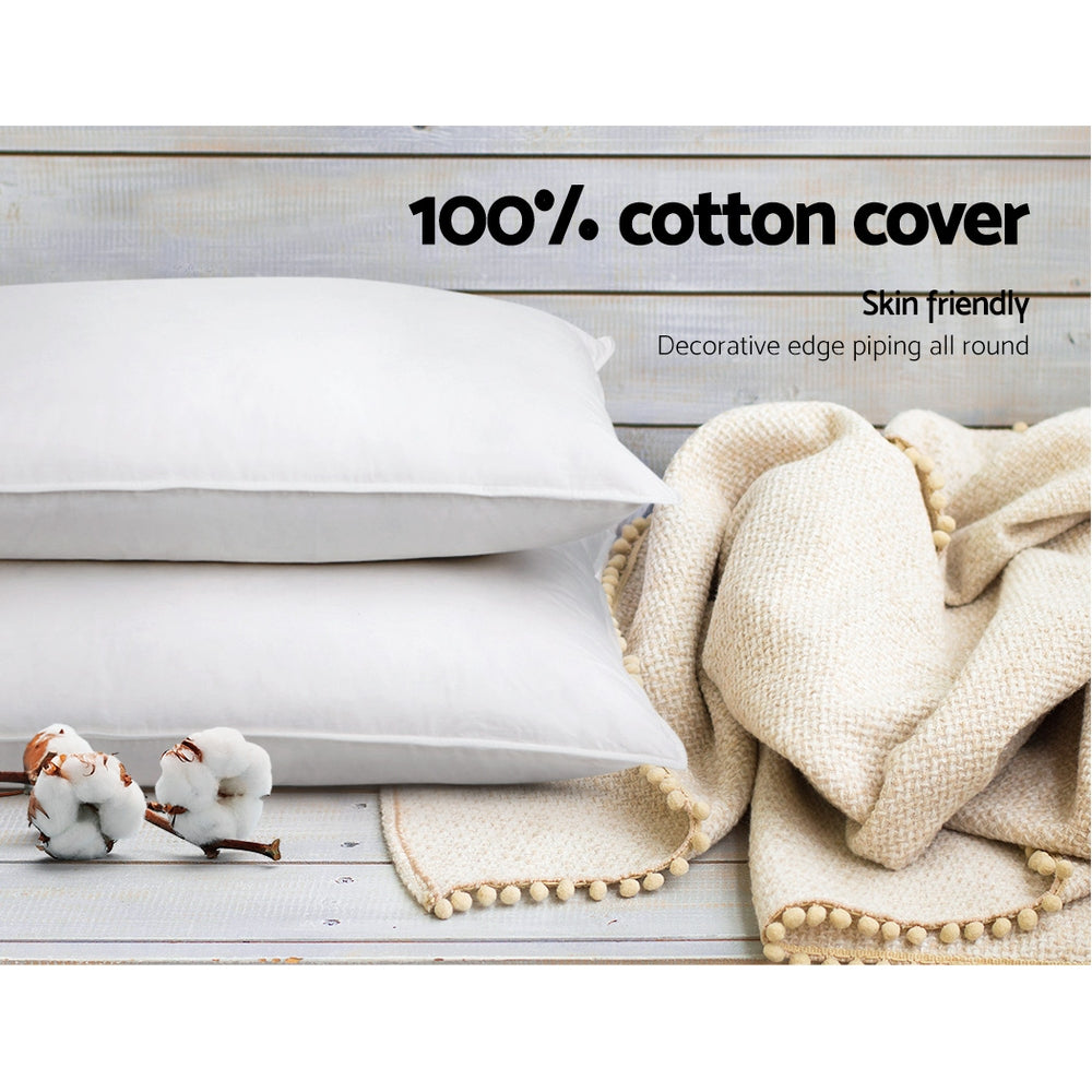 Giselle Bedding Set of 4 Medium & Firm Cotton Pillows freeshipping - Awezingly