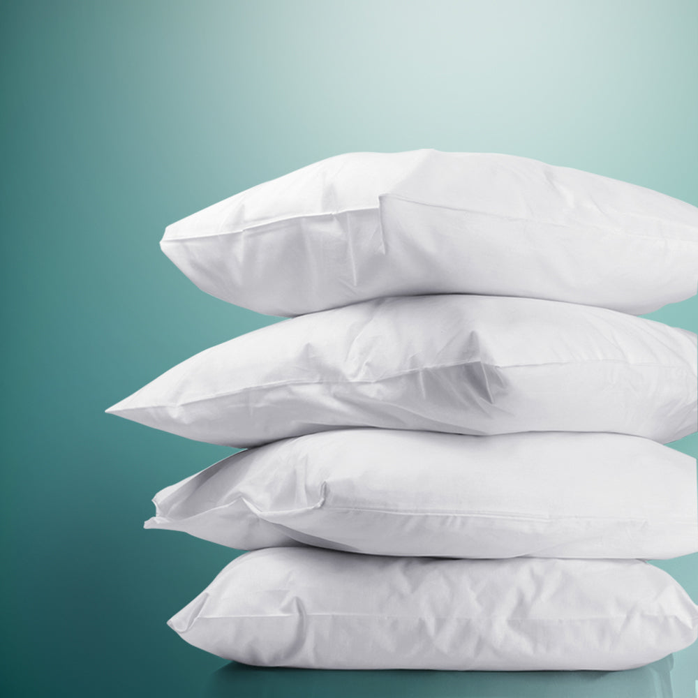 Giselle Bedding Set of 4 Medium & Firm Cotton Pillows freeshipping - Awezingly