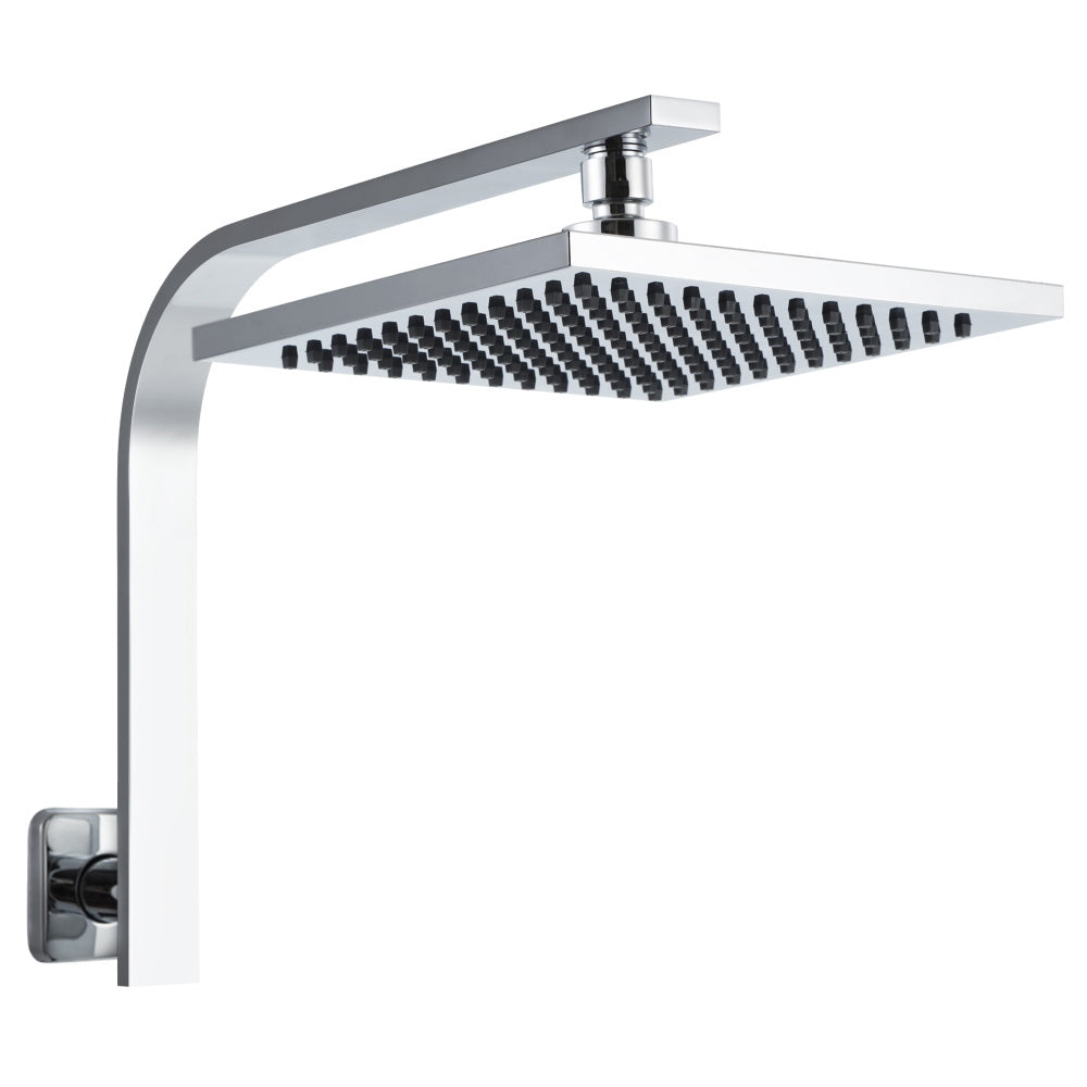 Cefito WElS 8'' Rain Shower Head Set Square High Pressure Wall Arm DIY Chrome freeshipping - Awezingly