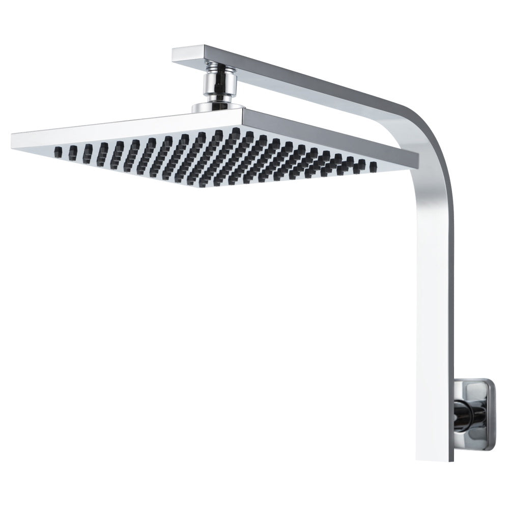 Cefito WElS 8'' Rain Shower Head Set Square High Pressure Wall Arm DIY Chrome freeshipping - Awezingly