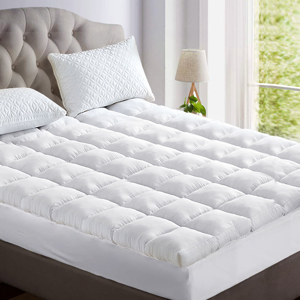 Giselle King Mattress Topper Bamboo Fibre Pillowtop Protector freeshipping - Awezingly