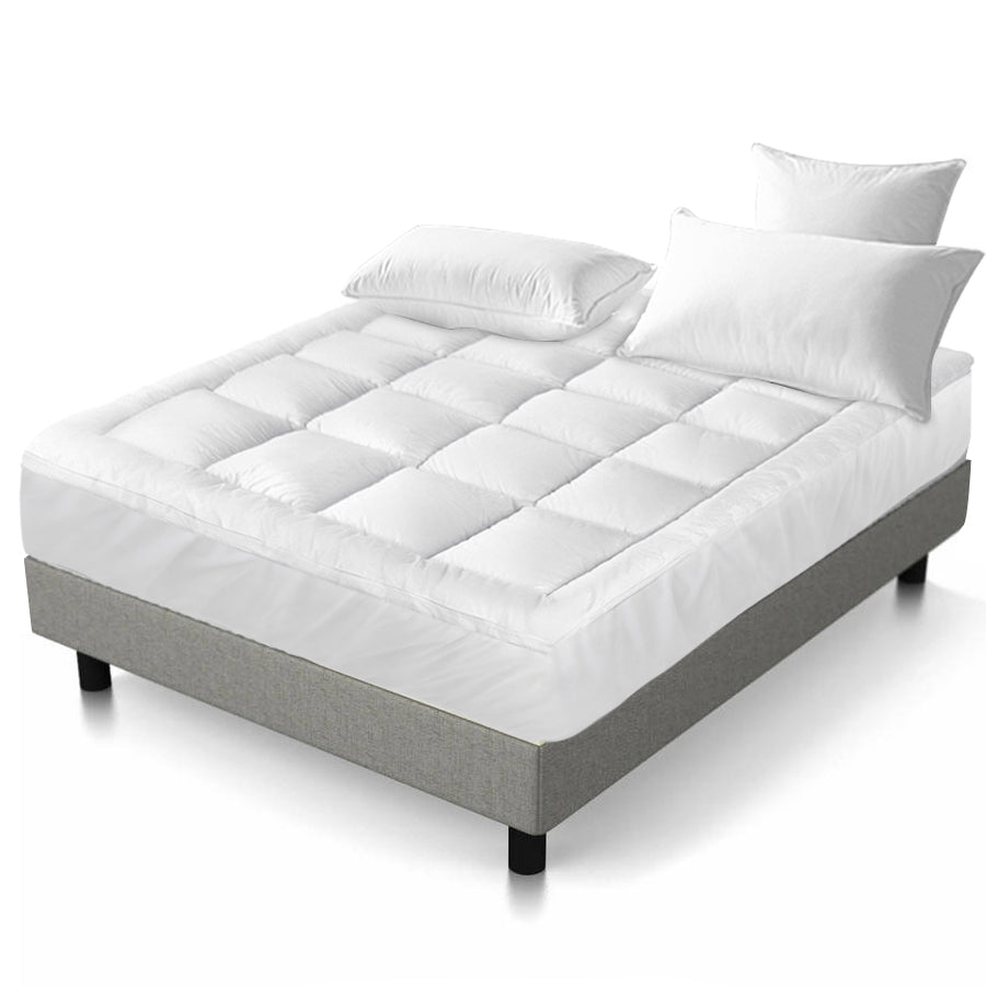 Giselle Queen Mattress Topper Bamboo Fibre Pillowtop Protector freeshipping - Awezingly