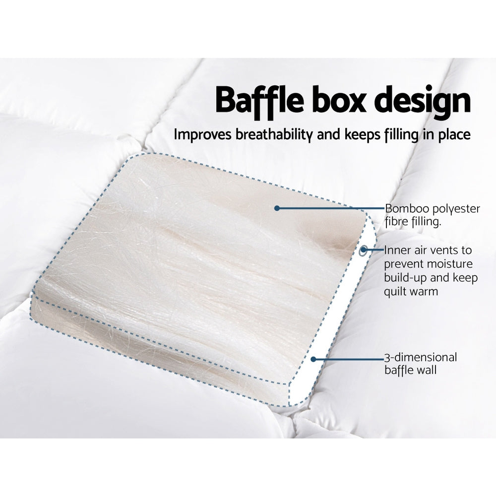 Giselle Queen Mattress Topper Bamboo Fibre Pillowtop Protector freeshipping - Awezingly