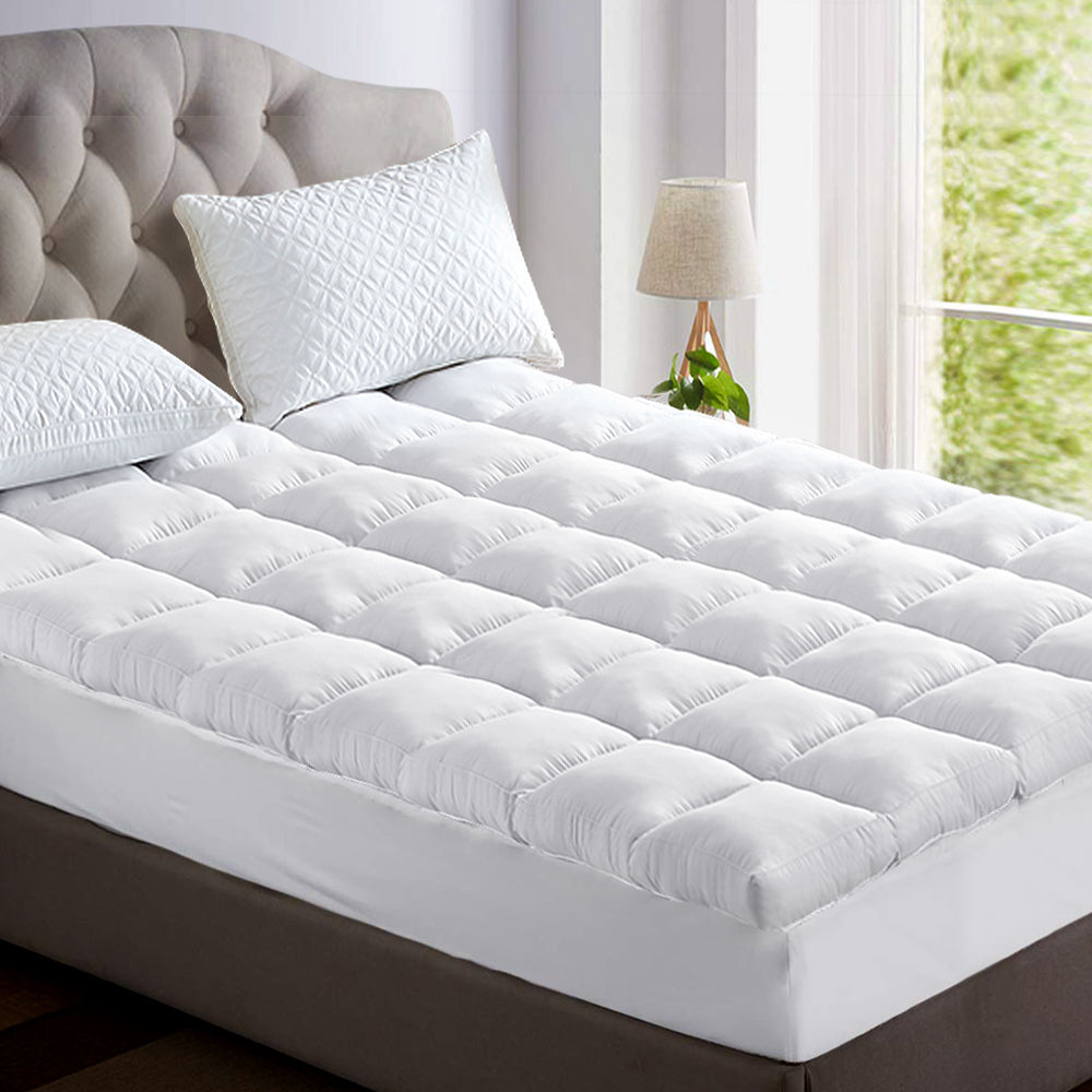 Giselle Queen Mattress Topper Bamboo Fibre Pillowtop Protector freeshipping - Awezingly