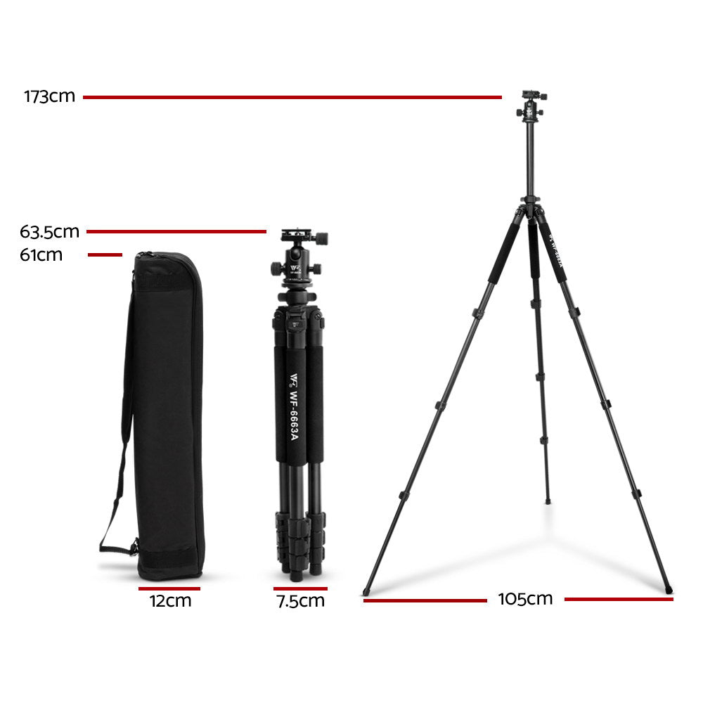 Weifeng 173cm Professional Ball Head Tripod Digital Camera freeshipping - Awezingly