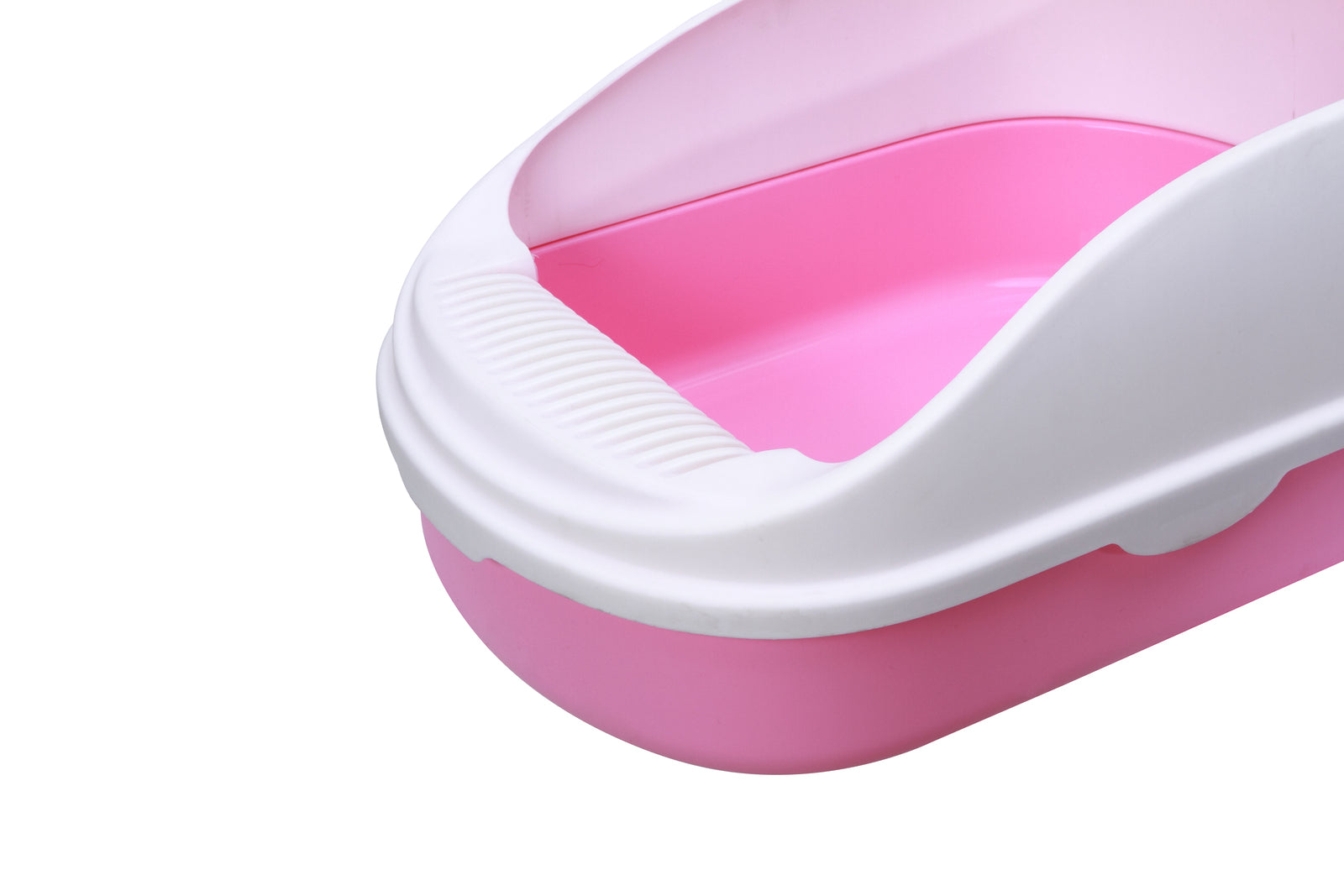 Medium Portable Cat Toilet Litter Box Tray with Scoop Pink