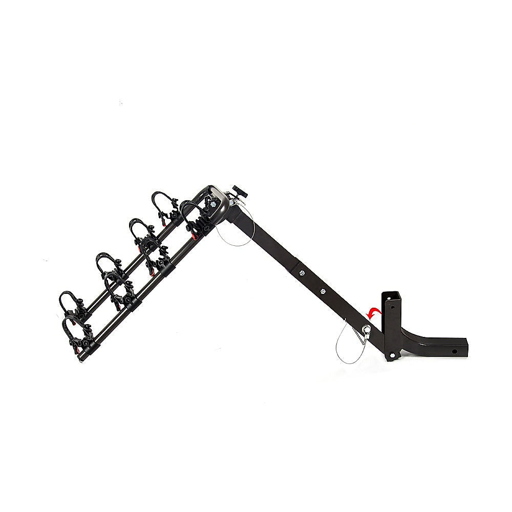 Premium 4-Bike Carrier Rack Hitch Mount Swing Down Bicycle Rack W/ 2